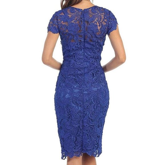 NWT May Queen MQ1106 Homecoming Dress Blue Size 5XL - Picture 3 of 5